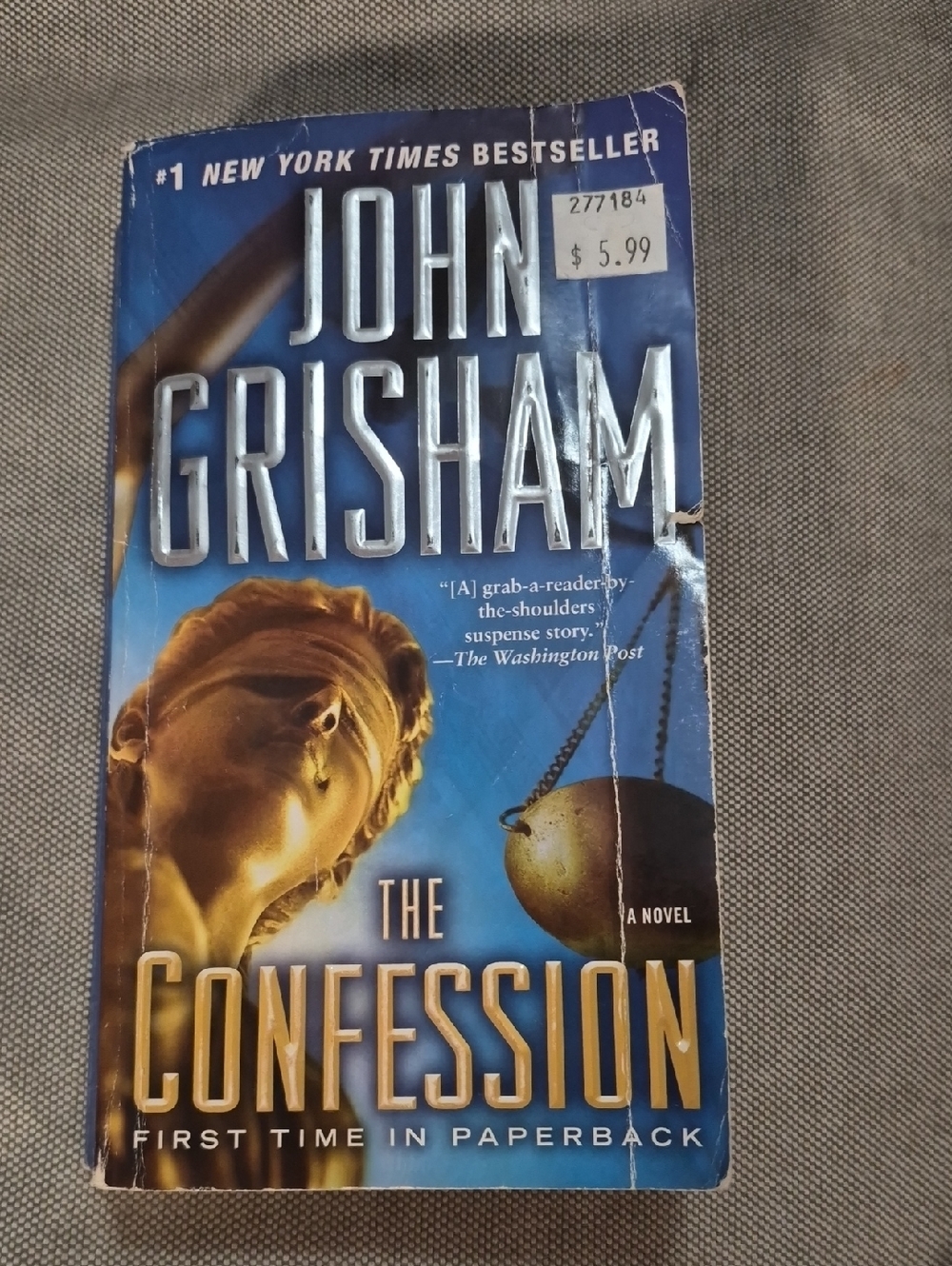John Grisham "The Confession" Paperback - Blue & Gold Cover